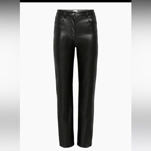 Wilfred high-waisted Vegan Leather pants. Size 6. Worn Once.